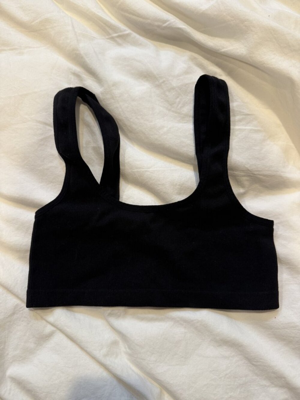 Colsie Black Ribbed Seamless Bralette